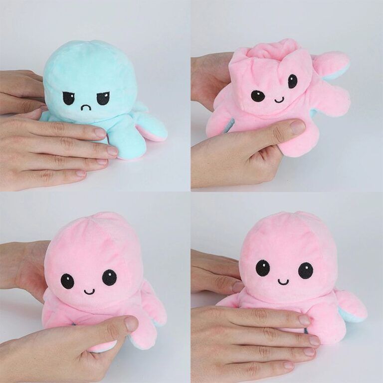 reversible octopus plush fire eyes