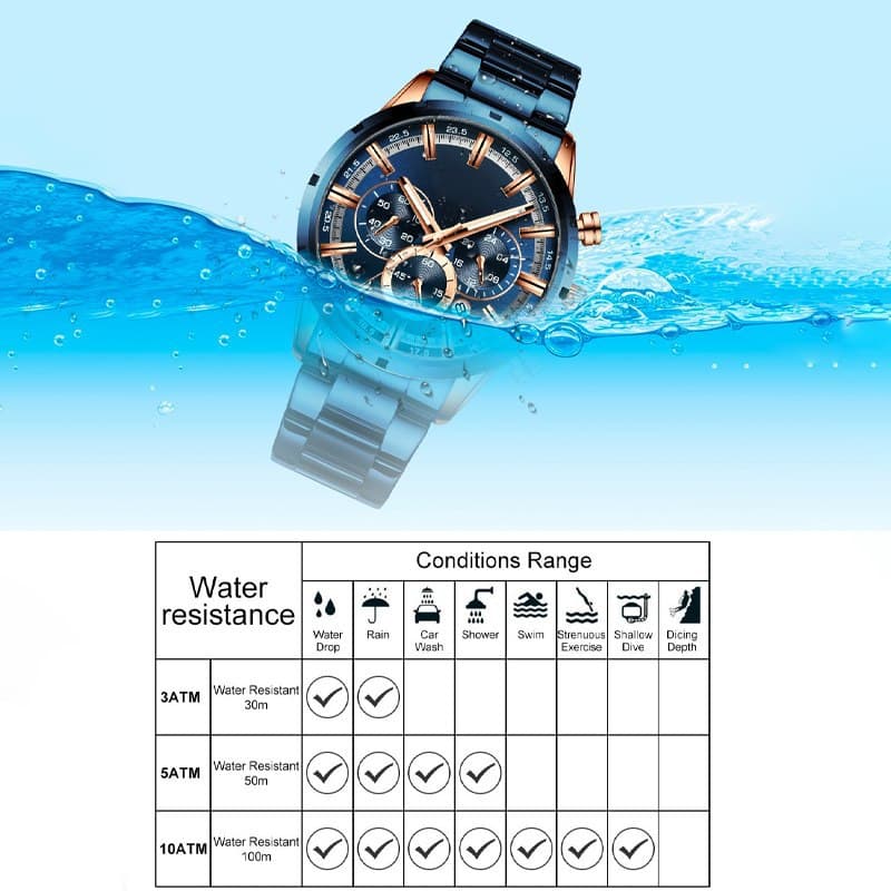 Luxury Waterproof Chronograph Watch